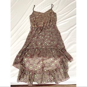 Boho casual high low tank top